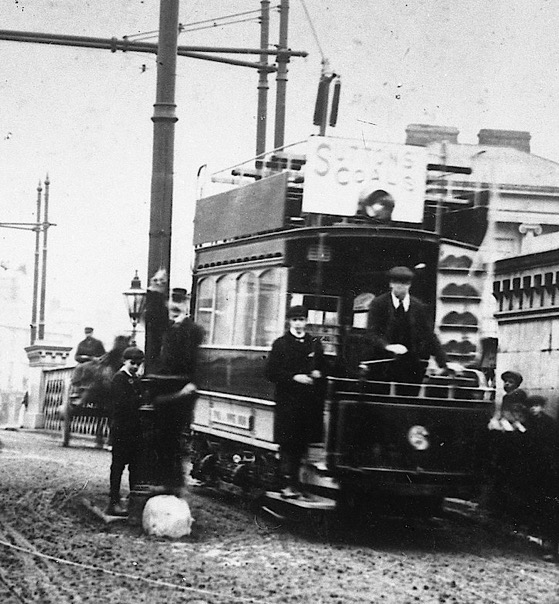 Cork Electric Tramways Tram No 6 on Parnell Bridge in 1900
