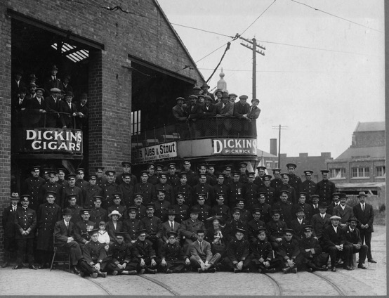 Cheltenham and District Light Railway staff photo 1923