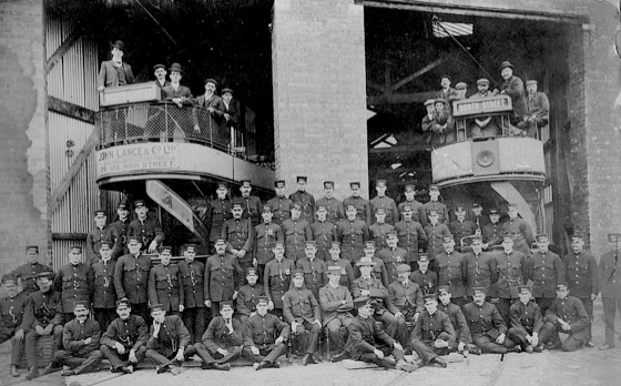 Cheltenham and District Light Railway tram staff photo 1905