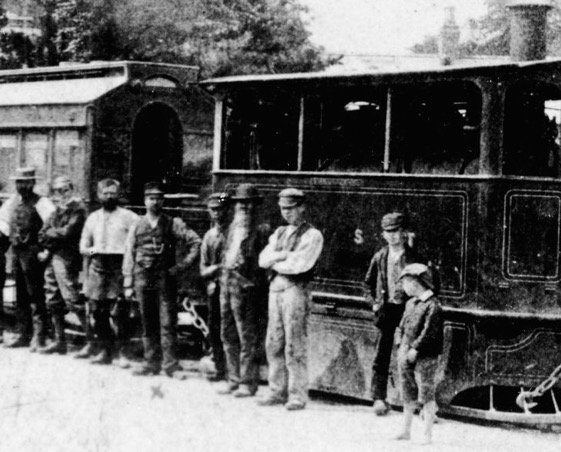 Dublin aand Lucan Steam Tram No 5 and crew