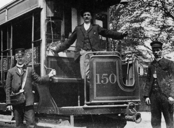 City of Birmingham Tramways cable tram No 150 and crew