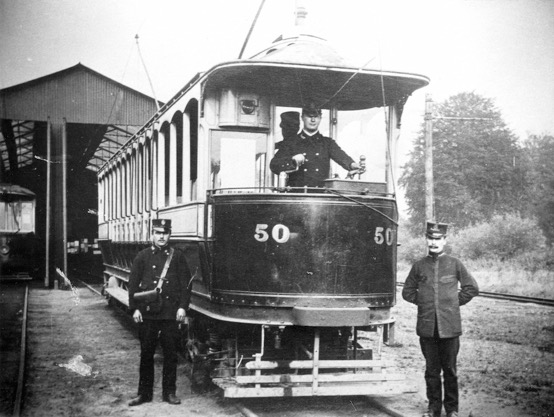 Kinver Light Railway Tram No 50 and crew
