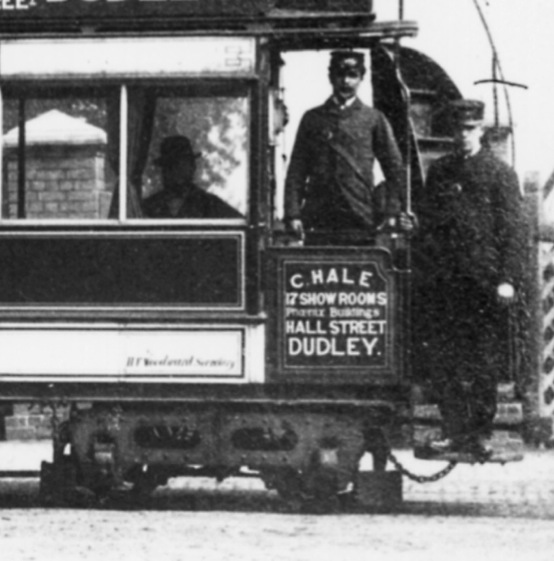 Dudley and Stourbridge tramways steam tram trailer and crew