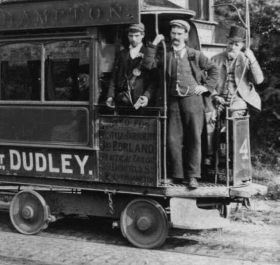 Dudley and Wolverhampton Tramways steam tram conductor