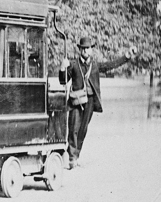 Dudley, Sedgley and Wolverhampton Steam Tram conductor