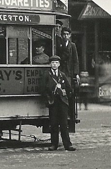 Darlington Tramways horse tram conductor