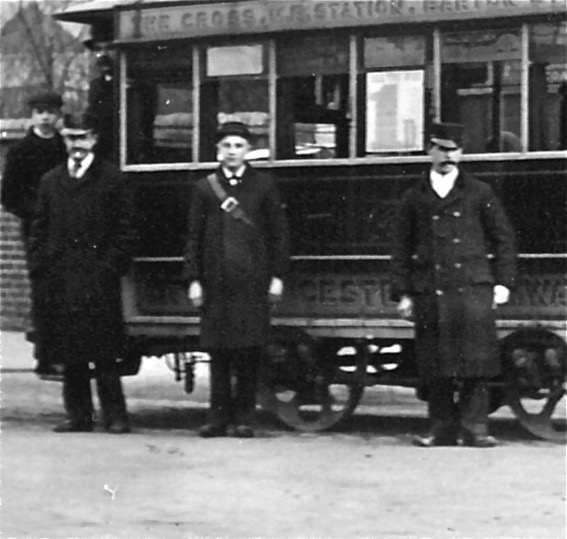 ity of Gloucester Tramways horse tram No 13 and inspector