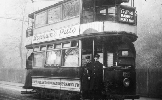 Nottingham Corporation Tramways Tram No 65 Colwick Road