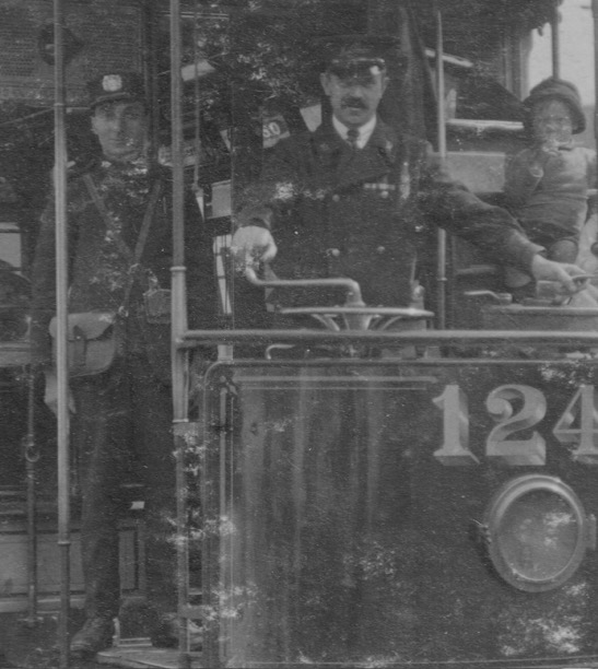 Nottingham Corporation tram conductor and driver motorman 1908