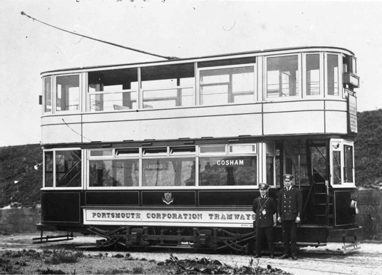 Portsmouth Corporation Tramways Tramcar No 116 Depot yard