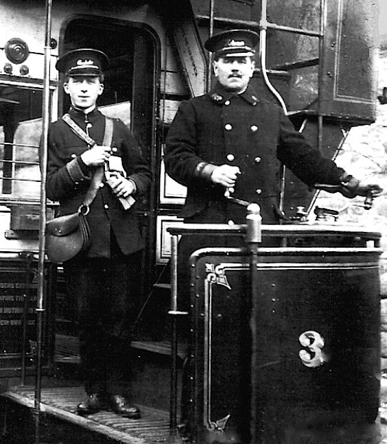 Nelson Corporation Tramways motorman and conductor