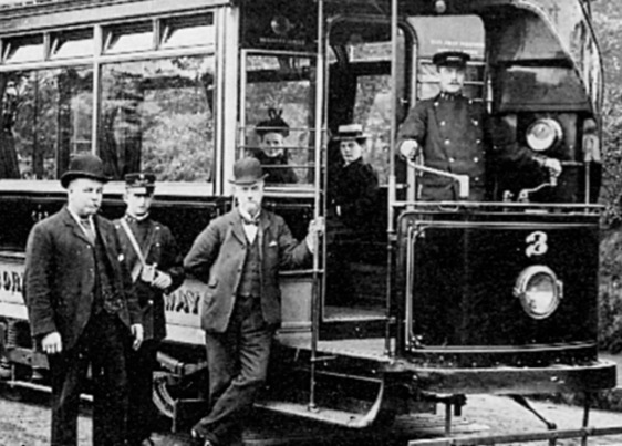 Rochdale Corporation Tramways Tram No 3 and crew 1902