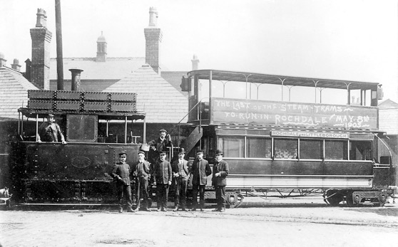 Rochdale Corporation Tramways steam tram inspectors 1905 Entwistle