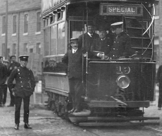 Rochdale Corporation Tramways Tram 19 Whitworth inspection 1910