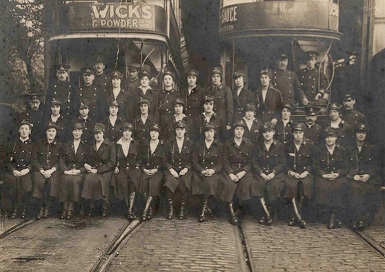 Newcastle Corporation Tramways conductresses Great War