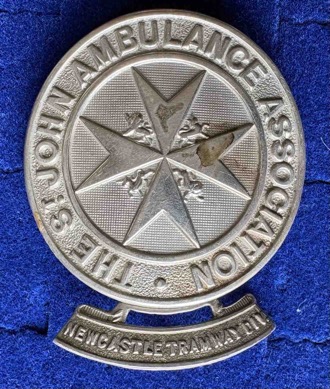 Newcastle Tramways Division St Johns Ambulance Association badge