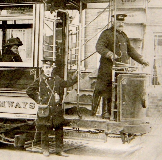 Northampton Corporation Tramways conductor and driver