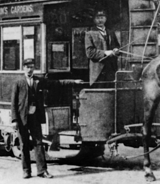 Northampton Corporation Tramways horse tram crew