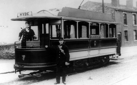 Oldham, Ashton and Hyde Electric Tramway Tram No 7 crew