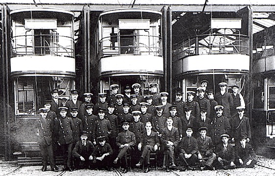 Nottinghamshire and Derbyshire Tramway Langley Mill tram depot 1913