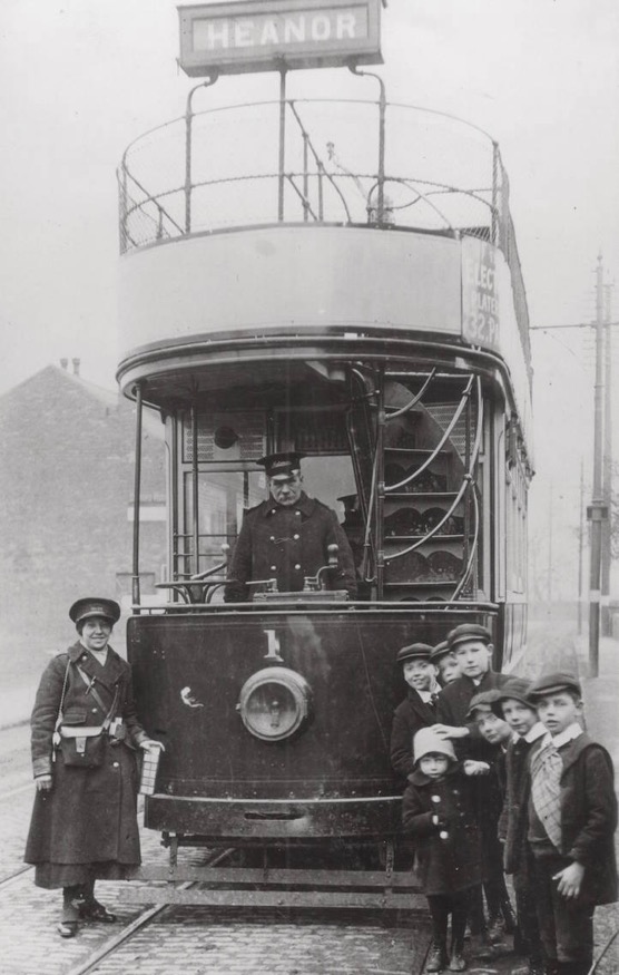 Nottinghamshire and Derbyshire Tramway Tram No 1 and crew