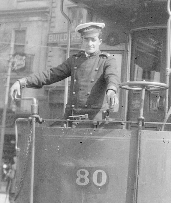 Plymouth Corporation Tramways driver Tram No 80