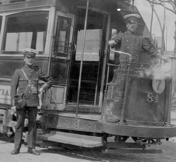 Plymouth Corporation Tramways Tram No 83 and crew Prince Rock