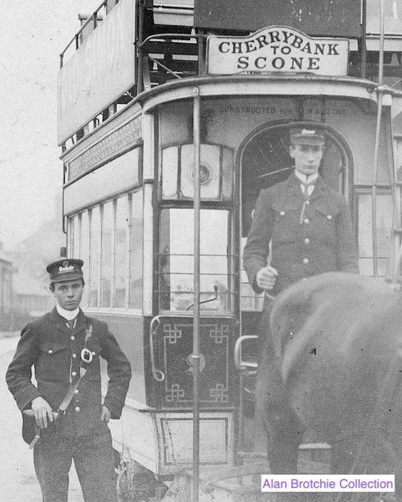 Perth Corporation Tramways Horse tram No 9 and crew