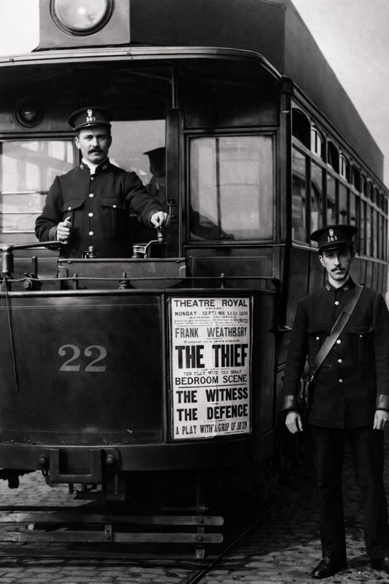 Potteries Electric Traction Company Tramcar No 22, conductor and motoroman driver