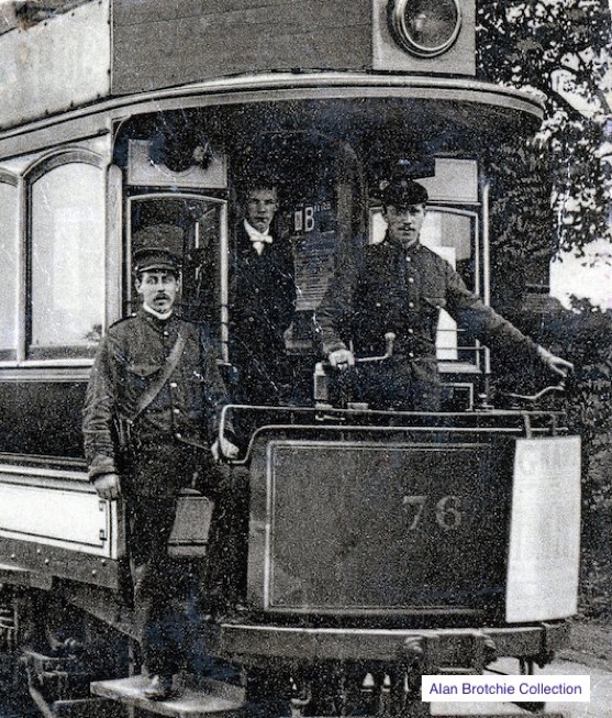 Potteries Electric Traction Tram No 76 and crew