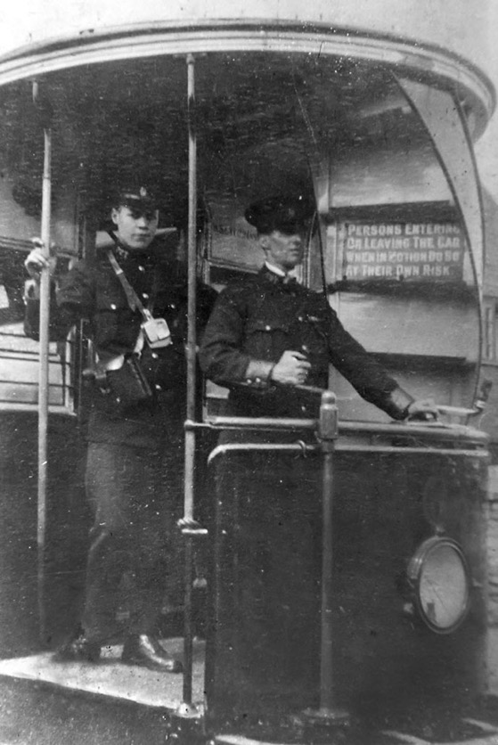 PeterboroughElectric Tramways conductor and tram driver