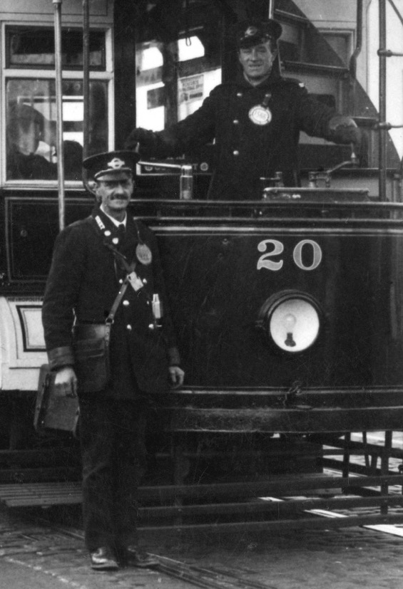 South Metropolitan Electric Tramways conductor and motorman