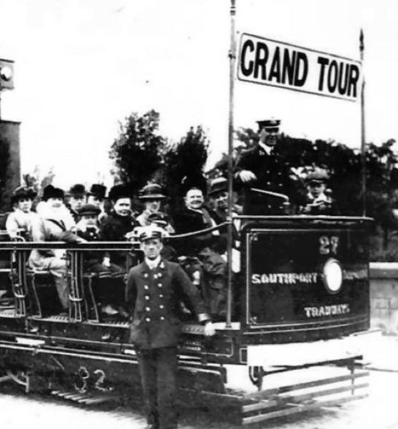 Southport Corporation Tramways Tram No 27 and crew