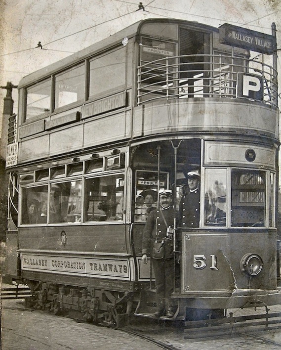 Wallasey Corporation Tramways tram 51 conductor and motorman