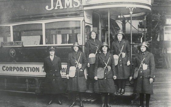 Southampton Corporation Tramways Great War conductresses