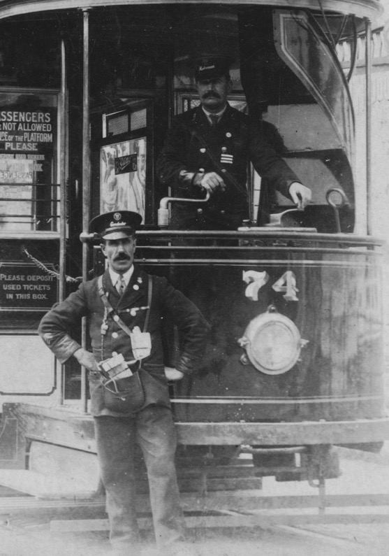 Southampton Corporation Tramways conductor and motorman