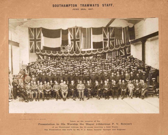 Southampton Corporation Tramways staff photo 1927