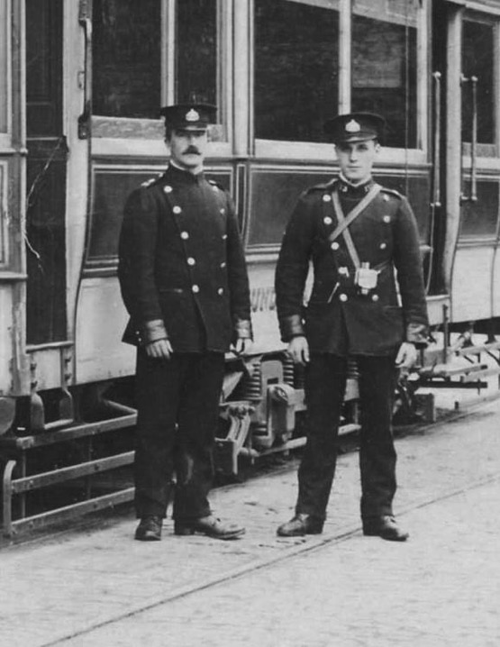 Sunderland Corporation Tramways motorman and conductor c1906