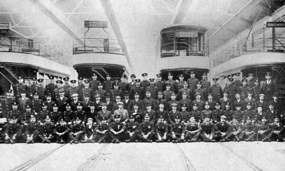 Sunderland Corporation Tramways Hylton Rd Depot staff photo 1905