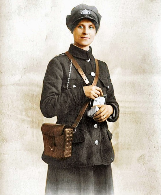 Sunderland Corporation Tramways Great War tram conductress