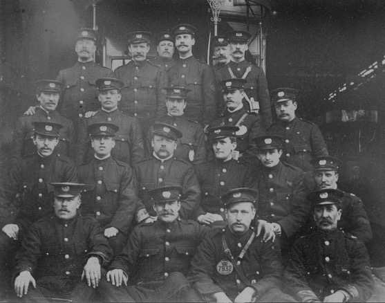 West Ham Corporation Tramways staff photo at a depot circa 1906
