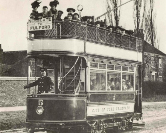 City of Tork Tramways Tram No 5 at Fulford circa 1910