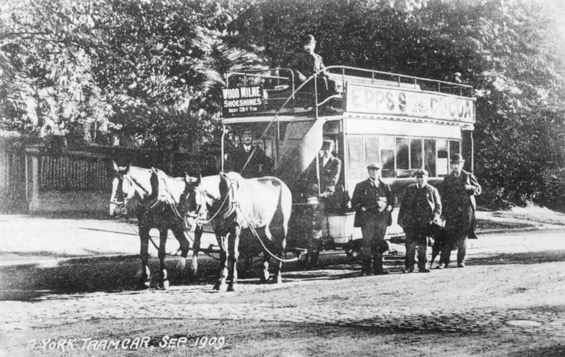 York Corporation Tramways horse tram crew 19