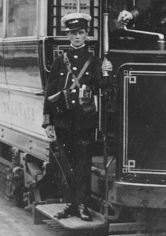 York Corporation Tramways tram conductor circa 1916