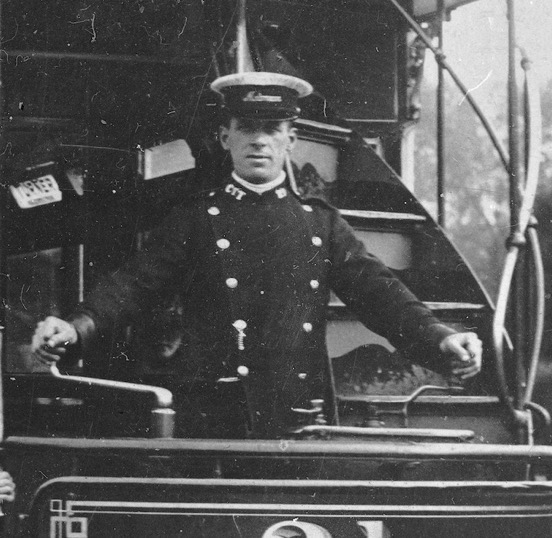 York Corporation Tramways motorman circa 1916