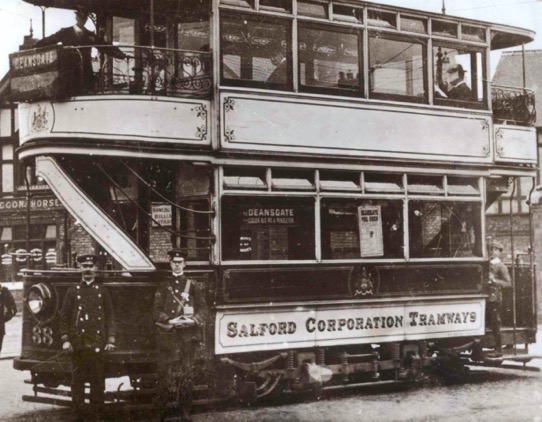 Salford Corporation Tramways Tram No 88 and crew