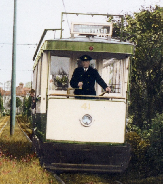 Southend-on-Sea Corporation Tramways Tram No 41 and driver