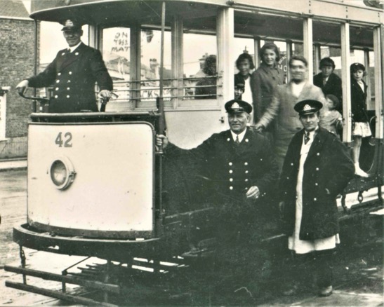Southend-on-Sea Corporation Tramways Tram No 42 and crew