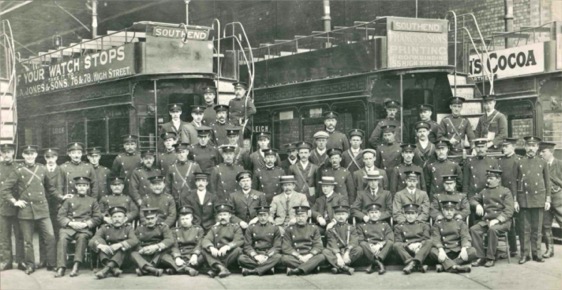 Southend-on-Sea Corporation Tramways staff photo 1909 1910