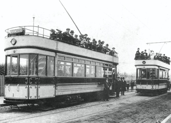 Tyneside Tramways and Tramroads Company Tram No 1 and No 14 North Shields 1902